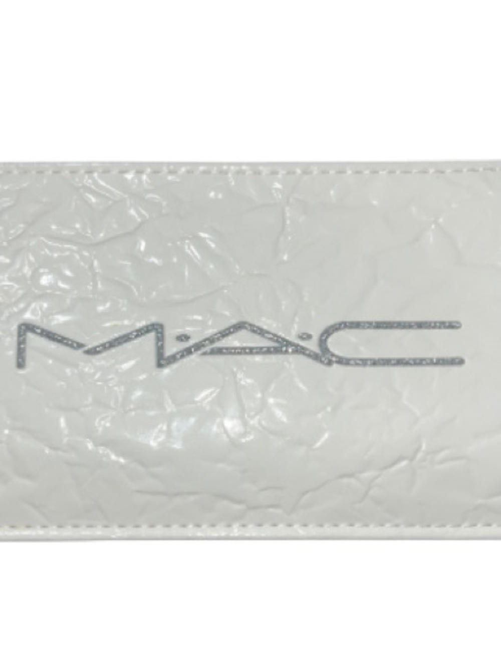 MAC White Crinkled Patent
Cosmetic Pouch Bag NWOT